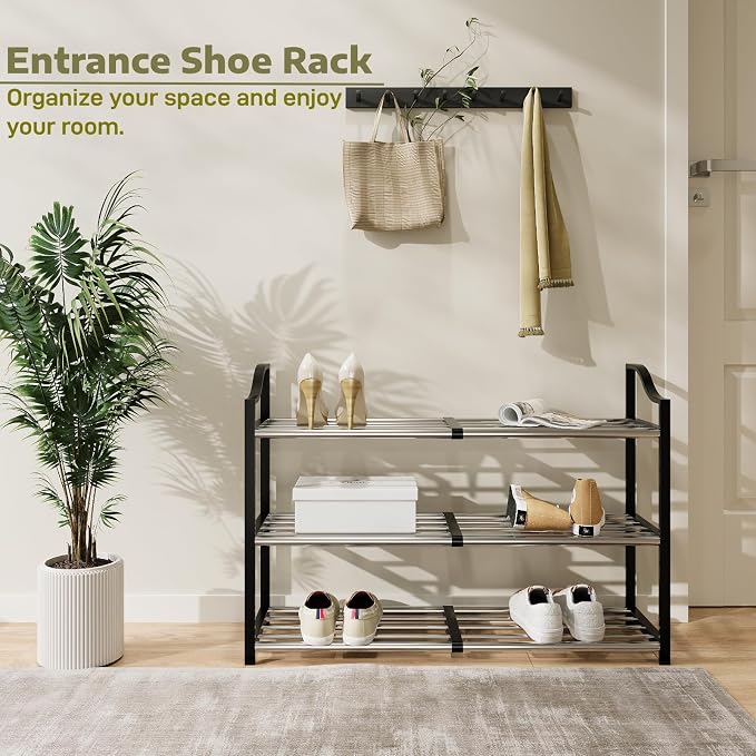 3-Tier Shoe Rack Expandable Shoe Rack - Image 2