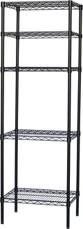 Shelving Inc. 8" d x 24" w x 64" h Black Wire Shelving by ShelvingInc