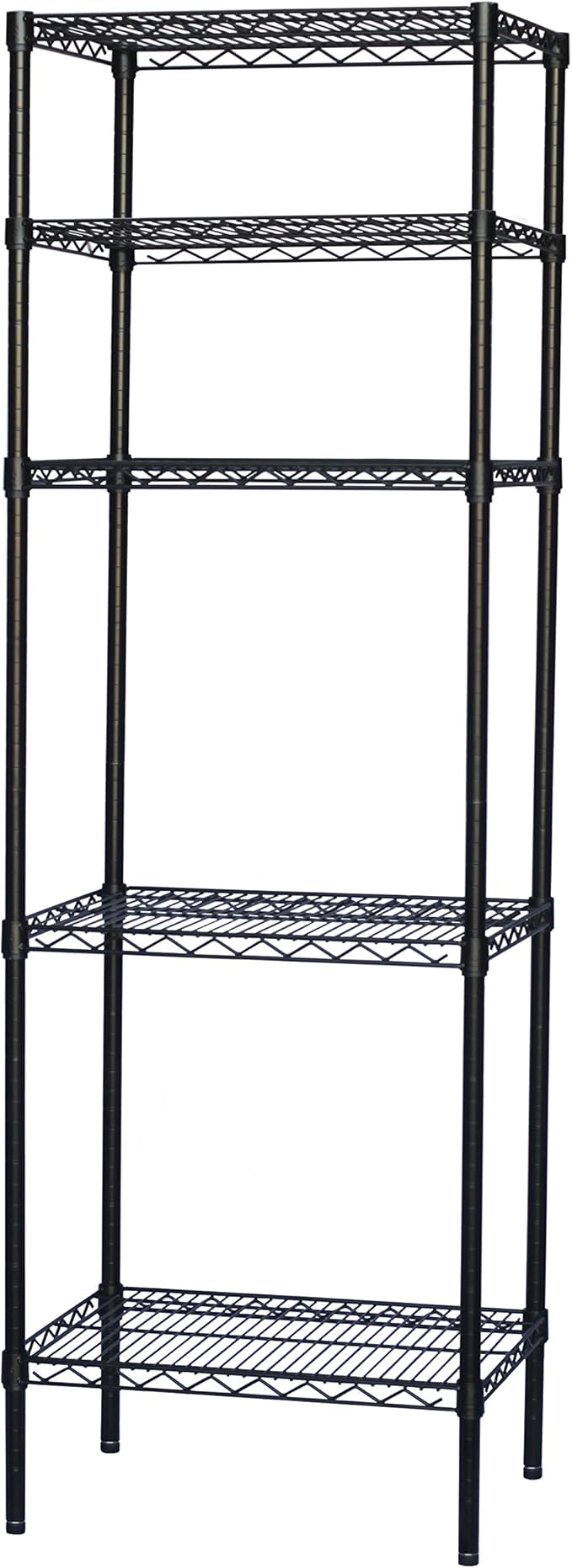 Shelving Inc. 8" d x 24" w x 64" h Black Wire Shelving by ShelvingInc