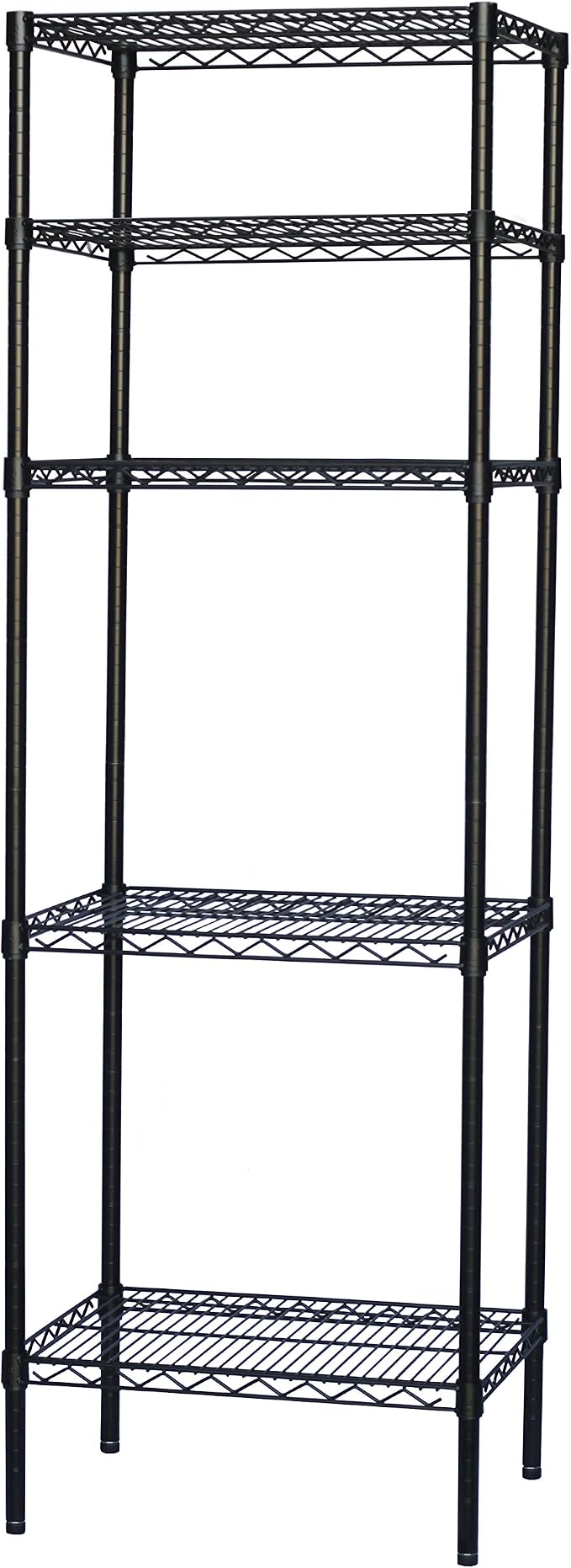 Shelving Inc. 8" d x 8" w x 54" h Black Wire Shelving by ShelvingInc