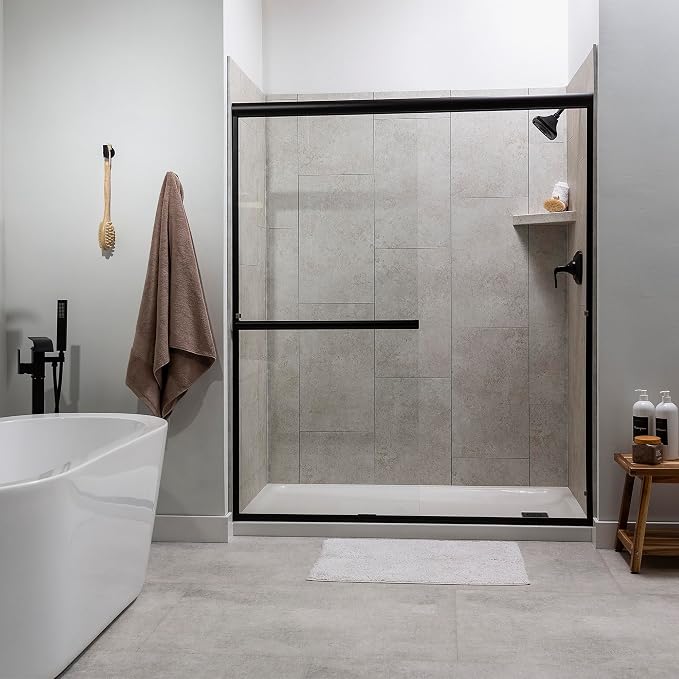 Palisade Vinyl Waterproof Corner Shower Shelf in Rain Cloud - Image 8