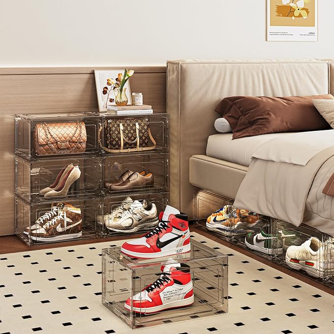 Thicken Sturdy Shoe Storage Boxes Stackable Shoe Organizer - Image 4