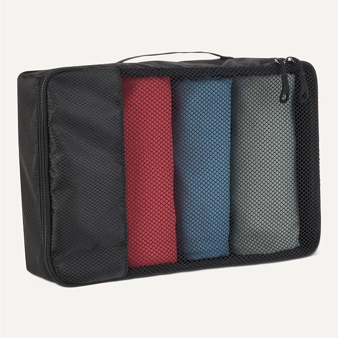 Amazon Essentials 4-Piece Packing Cubes Travel Accessories Set, Luggage - Image 4