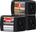 Fab totes 24 Gallons Clothes Storage, Foldable Thick Fabric Blanket Storage Bags by Fabtotes