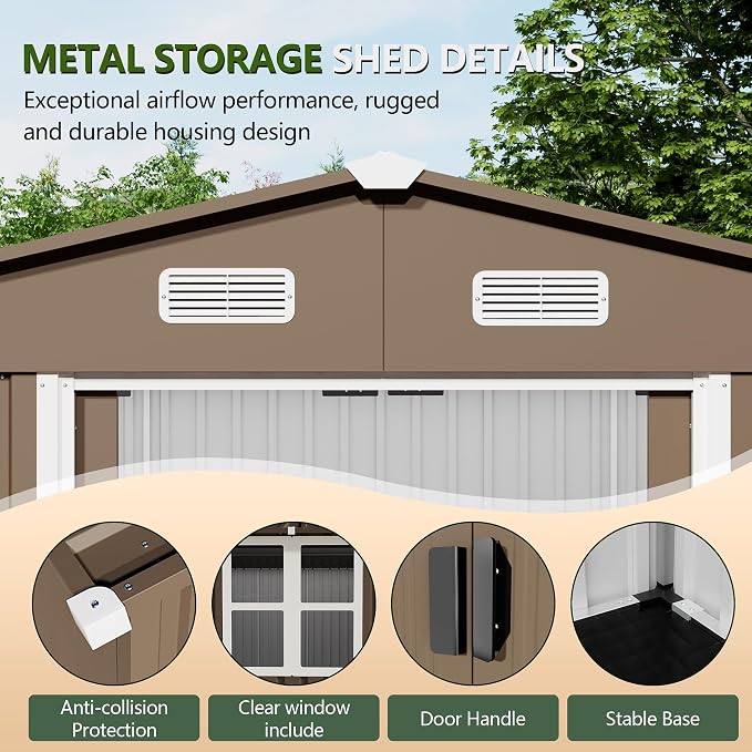 10x8FT Outdoor Storage Shed - Image 5