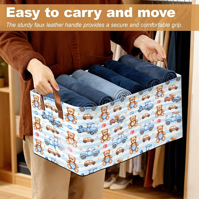 32L Large Storage Bins with Handles, Basket Organizer - Image 6