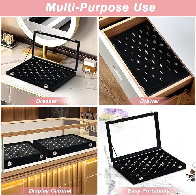 Ring Organizer for Jewelry, Ring Holder Box - Image 5