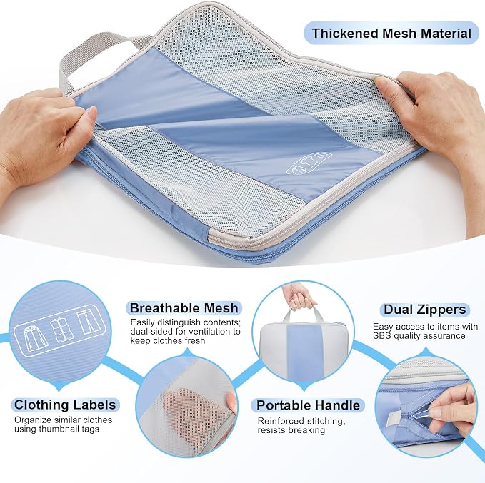 10 Set Compression Packing Cubes - Image 6