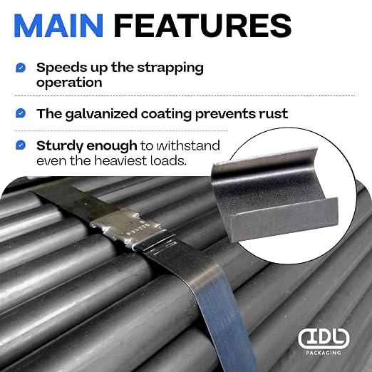 IDL Packaging 3/4" Open Seals for Steel Strapping - Image 4