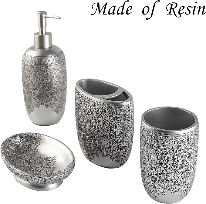 Hymmah Bathroom Accessories Set, Toothbrush Holder, Farmhouse Bathroom Decor - Image 3