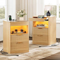 REAHOME Fluted Nightstand Set of 2 by REAHOME