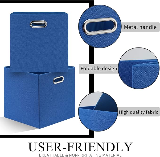 Cube Storage Bins 13×13 Linen Foldable Box - Image 2