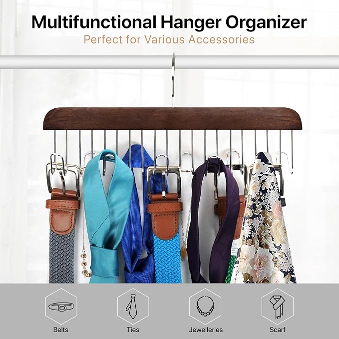 Umo Lorenzo Belt Hanger for Closet - Image 4