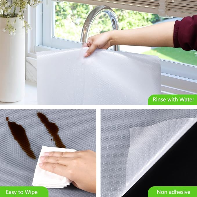 Shelf Liners for Kitchen Cabinet Refrigerator Liners Waterproof Kitchen - Image 2