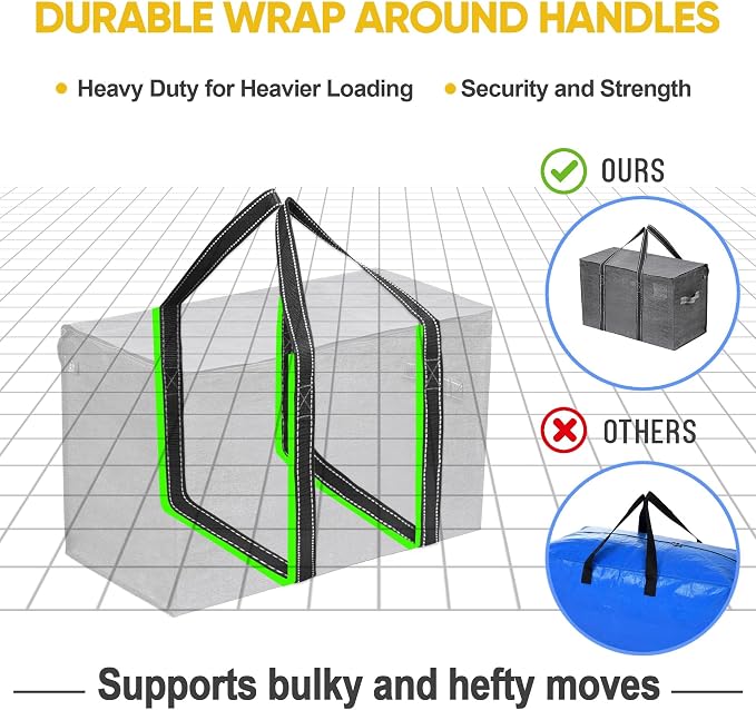 VENO 2 Pack Moving Bags and Large Christmas Storage Bins - Image 5