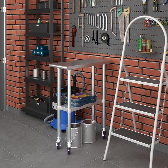 AmGood 30" x 12" Stainless Steel Work Table - Image 7