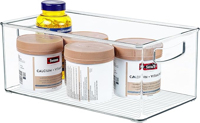 Hudgan 2 Pack Straight Sides Stackable Pantry Organizer Bins - Image 7