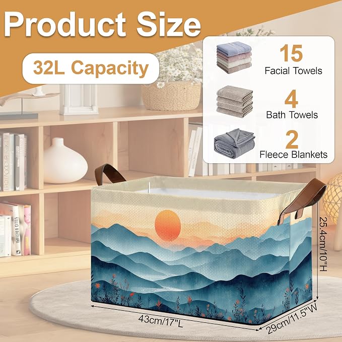 Storage Bin with Handles, Sun Mountains Collapsible Laundry Baskets - Image 2