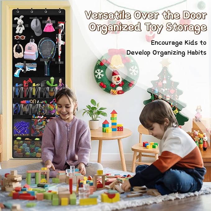 Over the Door Organizer for Building Blocks, Kids Toys Storage - Image 2