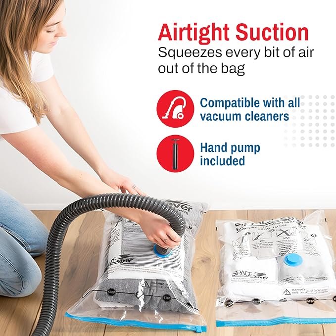 4 Pack Small Vacuum Storage Bags - Image 4