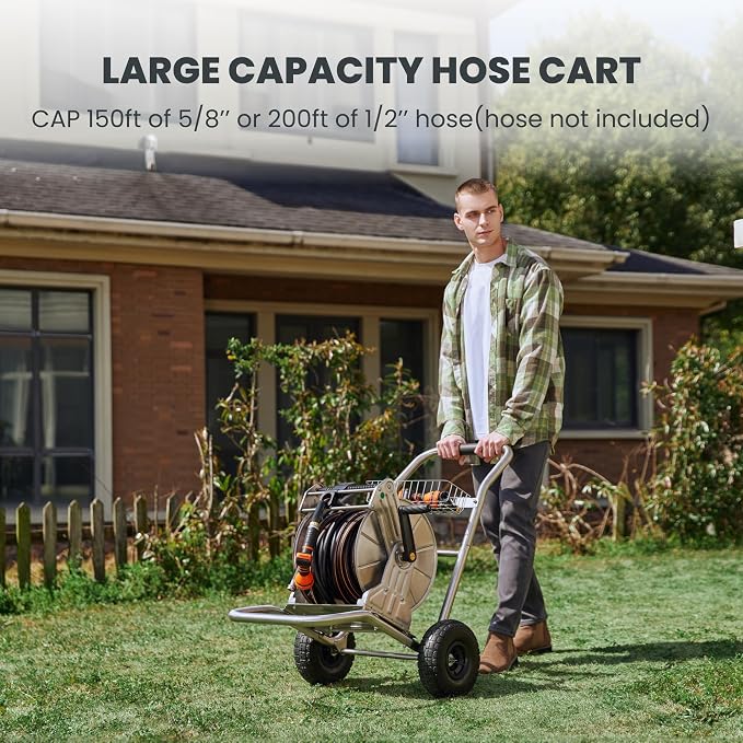 Giraffe Tools Garden Hose Reel Cart - Image 4