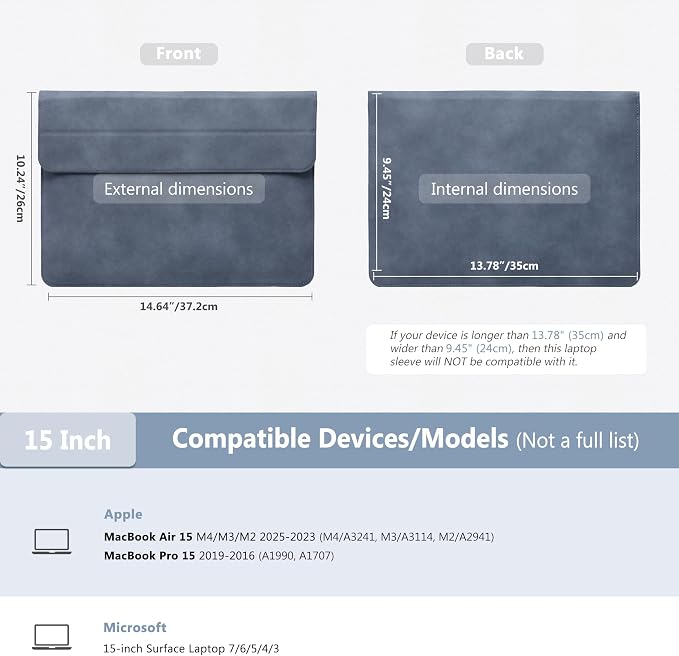 HYZUO 15 Inch Laptop Sleeve Case - Image 6