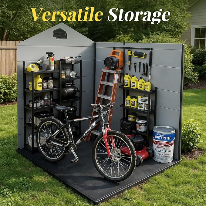 8x4ft Resin Outdoor Storage Shed - Image 8