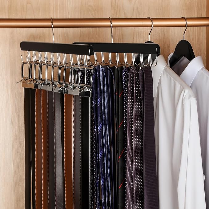 TOPIA HANGER 2 Pack 2 in 1 Belt Tie Hanger - Image 5