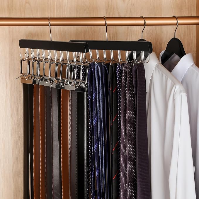 TOPIA HANGER 20 Hooks 2 in 1 Belt Tie Hanger - Image 5