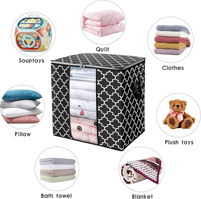 WISELIFE Storage Bags Large Blanket Clothes Organization and Storage Containers - Image 7