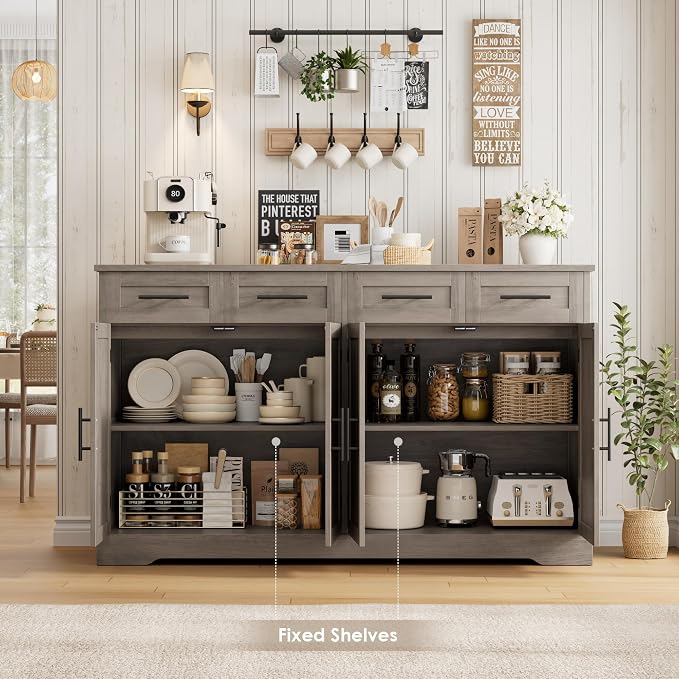 HOSTACK 60" Large Buffet Sideboard - Image 5