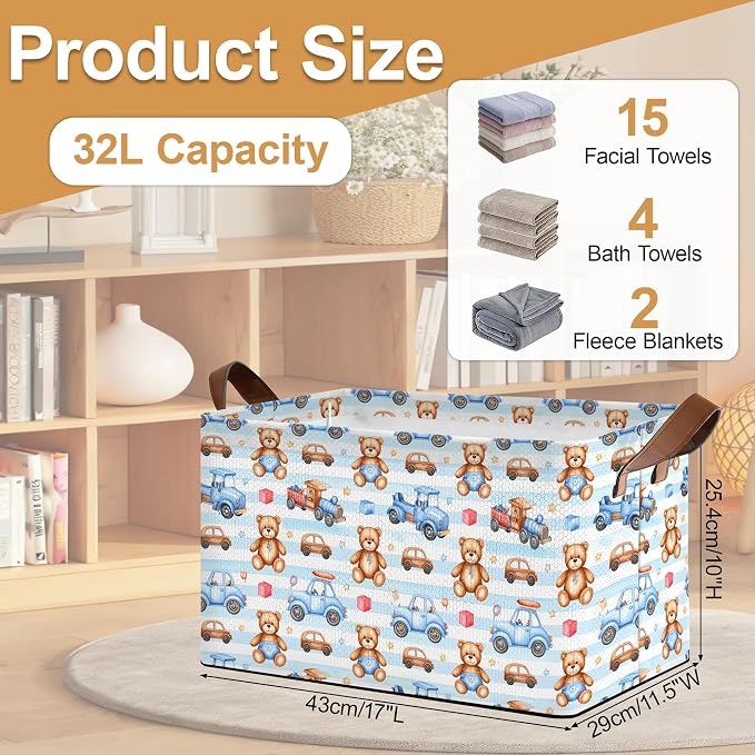32L Large Storage Bins with Handles, Basket Organizer - Image 2