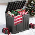 31 Gallon Outdoor Storage Box, Lockable Resin Deck Box by HomePage