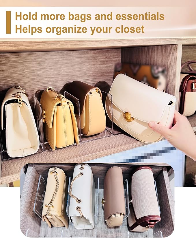 2-Pack Purse Organizers for Closet - Image 4