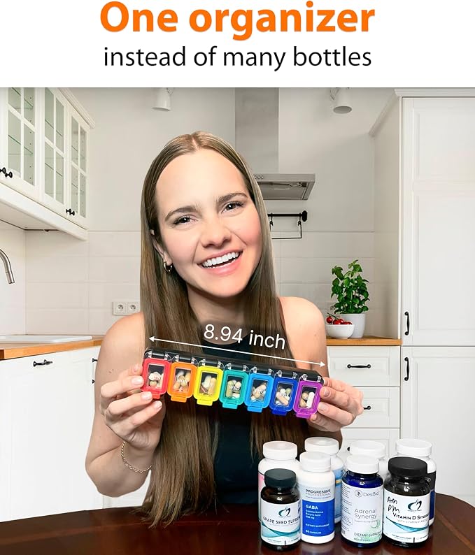 Weekly Pill Organizer 1 time a Day – Pill Box 7 Day - Image 2