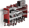 Tomorotec 4-Layer Wall-Mounted Power Tool Storage Rack, Heavy-Duty Steel Drill by Tomorotec