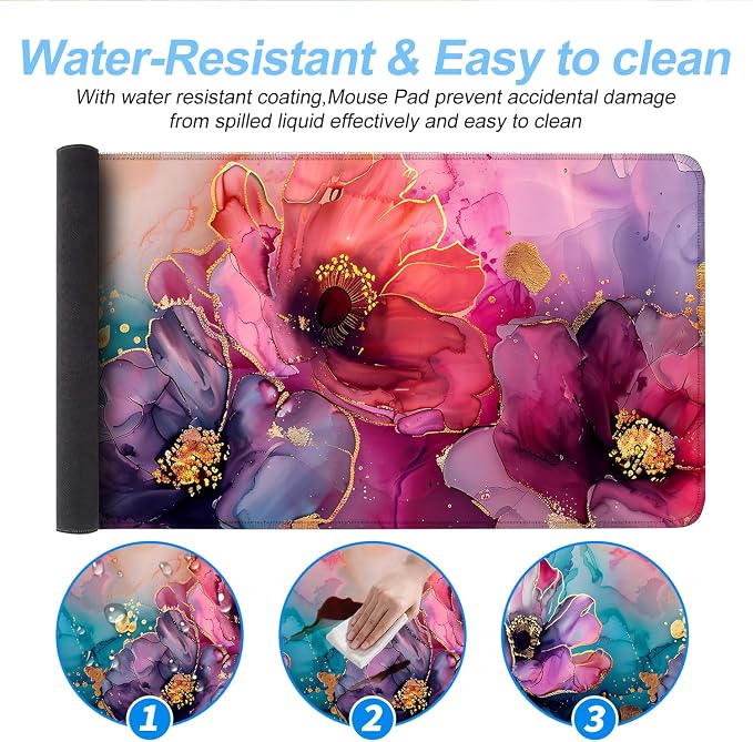 Floral Mouse Pad XXL – Large Desk Mat - Image 6