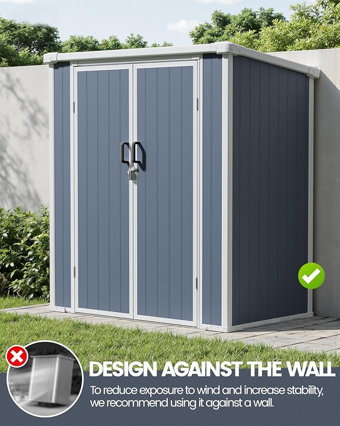 5x3 ft Outdoor Storage Shed - Image 6