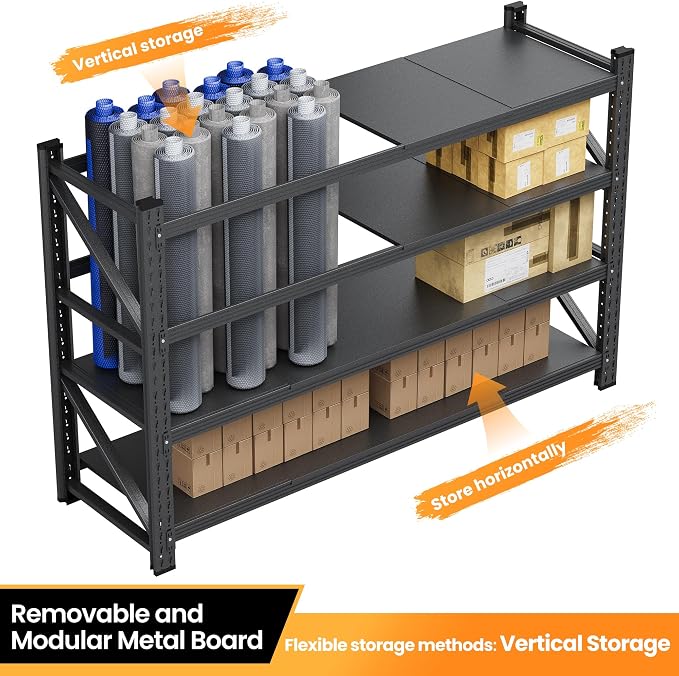 79”W Garage Shelving Heavy Duty, 7000LBS Metal Storage Shelves, 24” Deep - Image 5