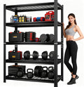 35''W Wire Shelving Unit, 3000 Lbs Heavy-Duty Garage Storage Shelves, 5-Tier by Beaunatixx