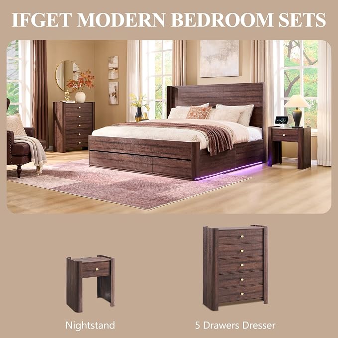 23.6" Tall Modern Nightstand - Image 6