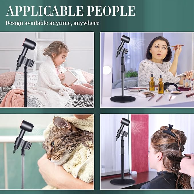 Hair Dryer Holder Hands Free 59in/150cm Height Adjustable Blower Stand - Image 6