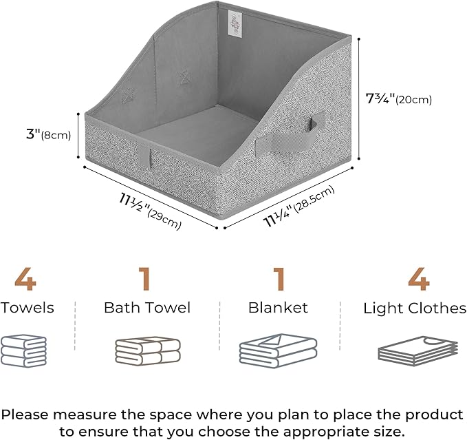 GRANNY SAYS Trapezoid Storage Bin, Closet Shelf Organizers, Fabric Storage Bins - Image 7