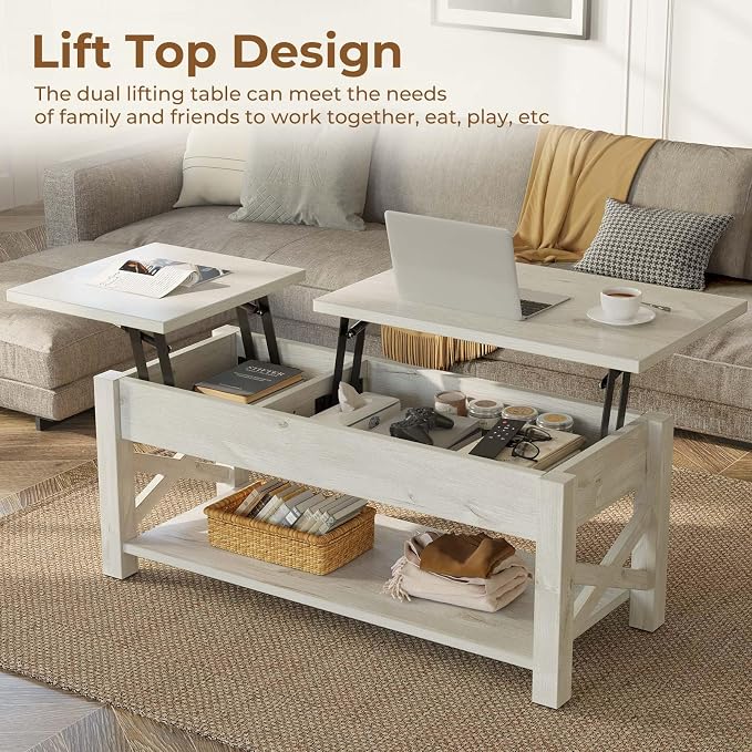 Rolanstar 47.2" Lift Top Coffee Table - Image 6