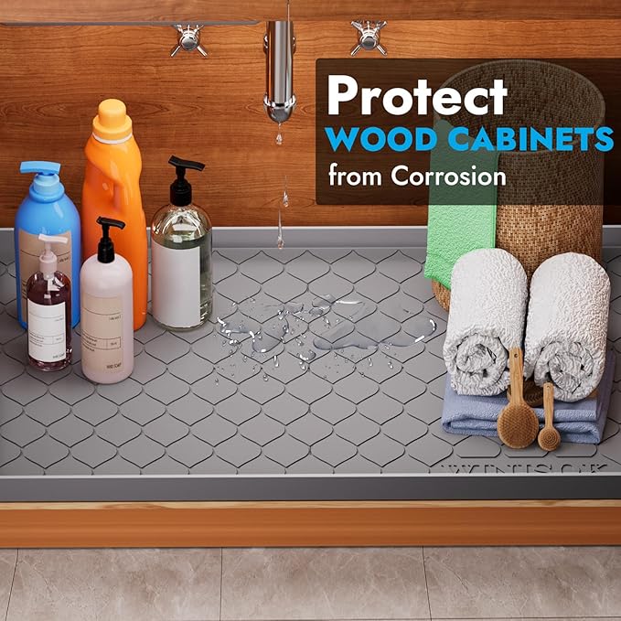 Silicone Under Sink Mat 37" x 19", kitchen Essentials and Gadgets, Shelf liner - Image 3