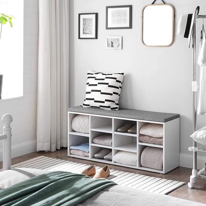 PayLessHere Shoe Bench Storage Bench Entryway Bench Shoe Storage Organizer - Image 4