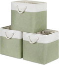 Bidtakay Cubby Storage Bins Set of 3 Fabric Baskets by BidtakayBaskets