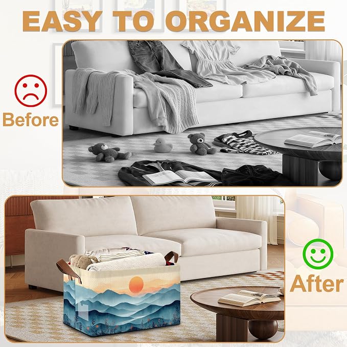 Storage Bin with Handles, Sun Mountains Collapsible Laundry Baskets - Image 4