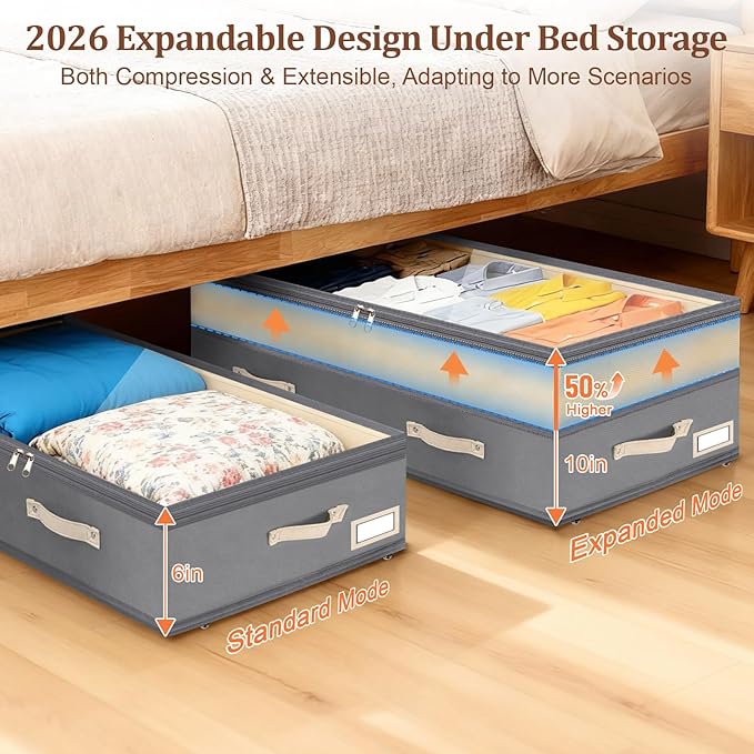 Dolicer 4 Pack Under Bed Storage - Image 2