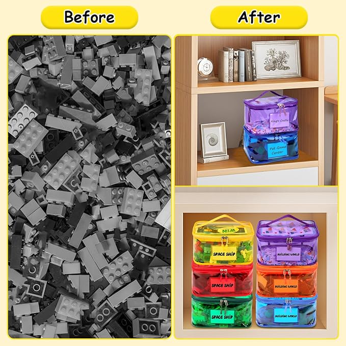 6 Pack Clear Toy Storage Bag - Image 2